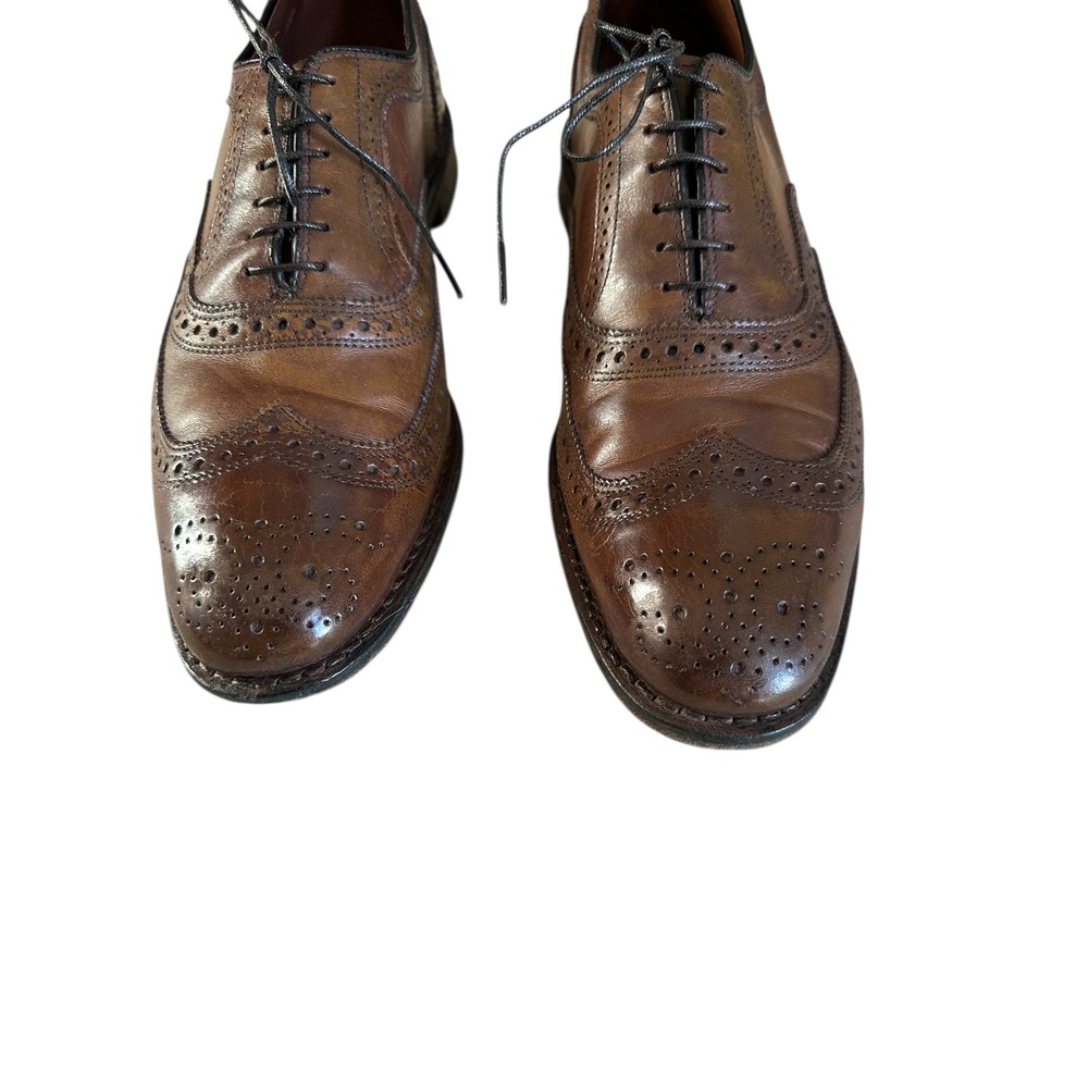 Allen Edmonds Wingtip McAllister‎ Shoes Brown Leather Lace Up Mens Size  10.5 - Picture 5 of 9